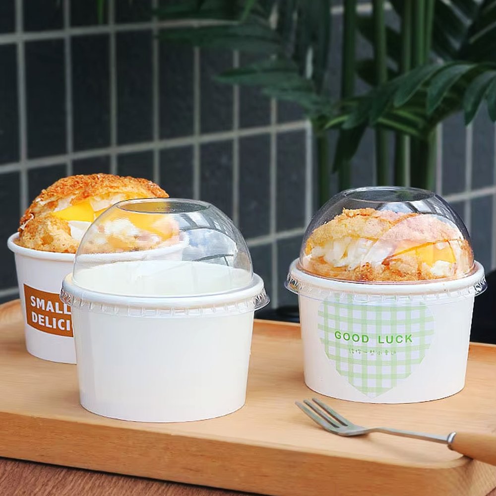 4oz/120mL PE Coated Ice Cream White Paper Cup - TEM IMPORTS™