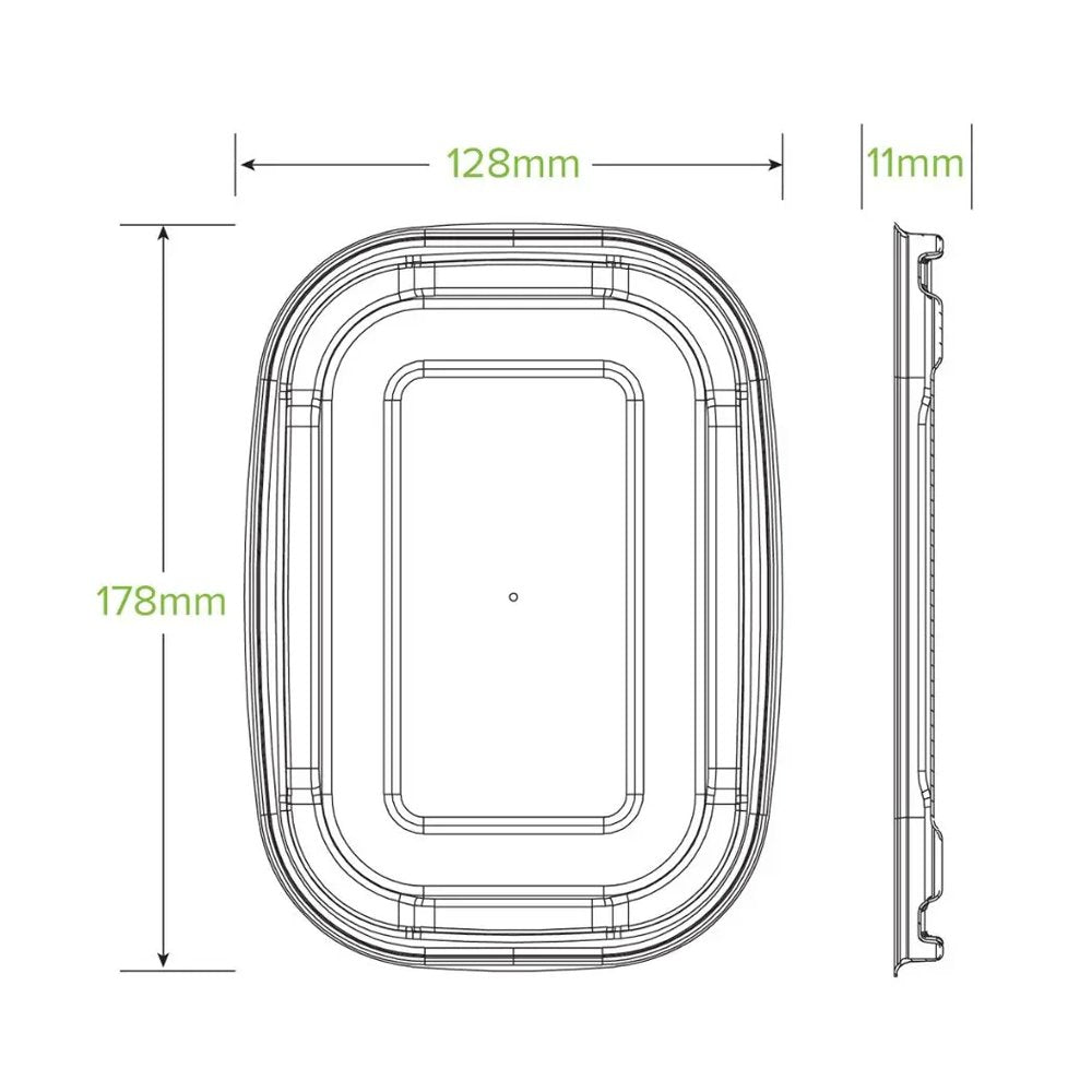 500 - 1,000mL White Plant Fibre Takeaway Lid - 300/CTN - TEM IMPORTS™