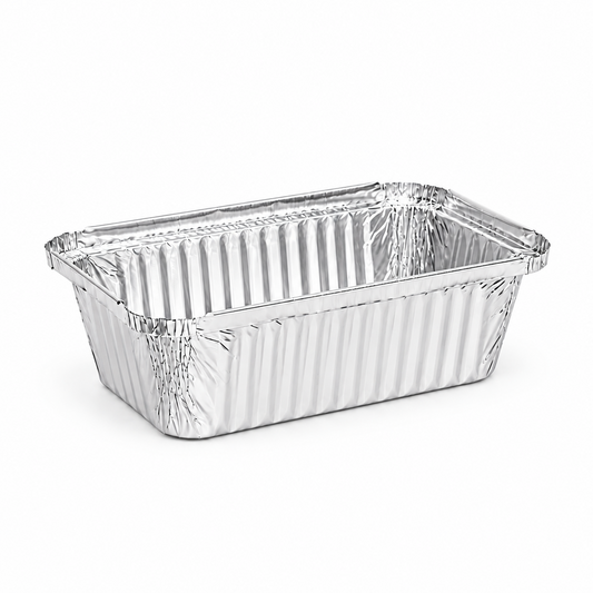 560mL Oblong Takeaway Foil Tray - 500/CTN - TEM IMPORTS™