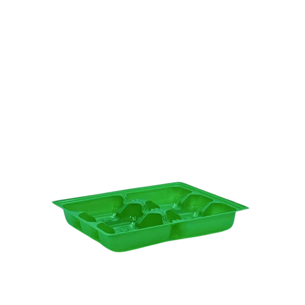 6 Cavity RPET Oyster Tray Green - 800/CTN - TEM IMPORTS™