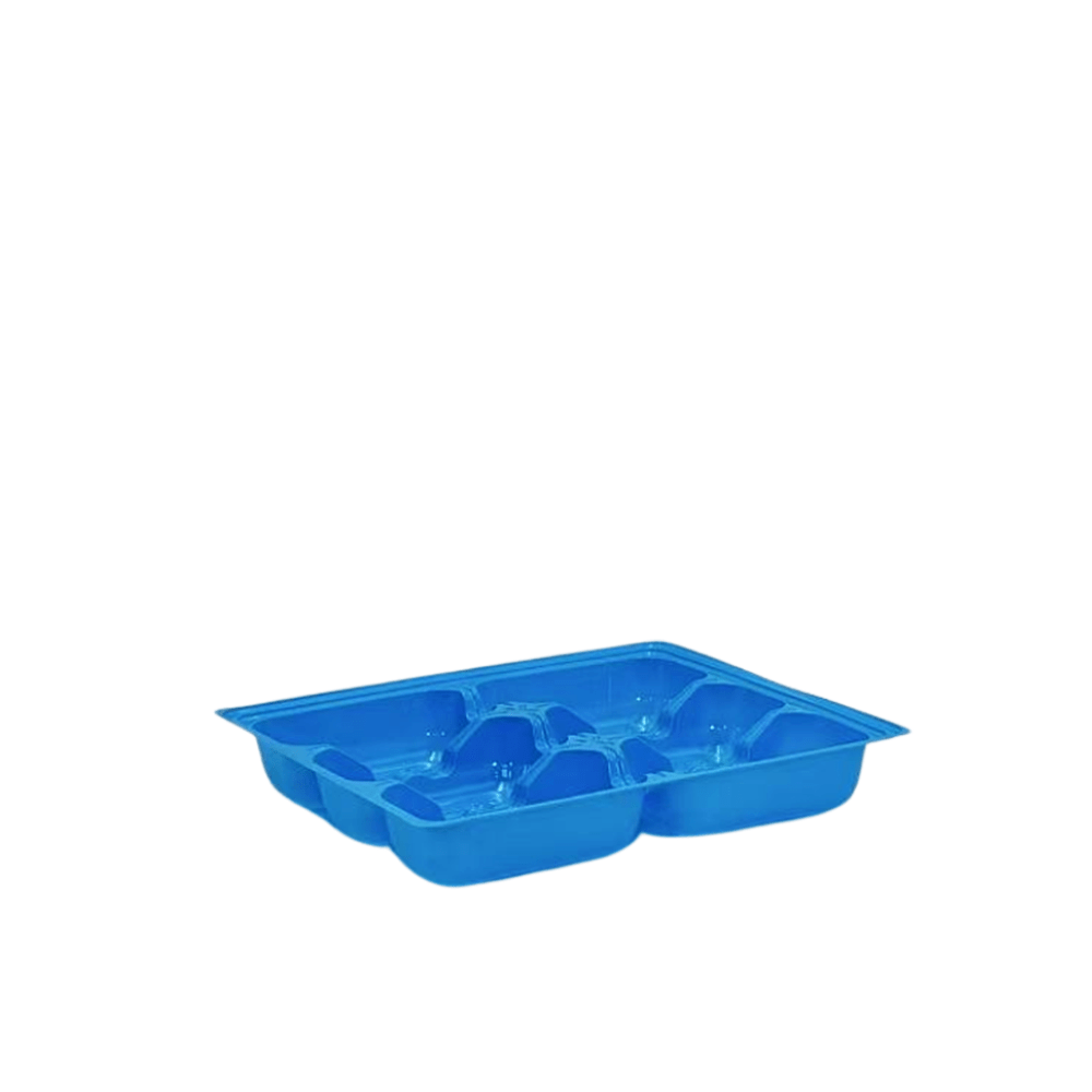 6 Cavity RPET Oyster Tray Sky Blue - 800/CTN - TEM IMPORTS™