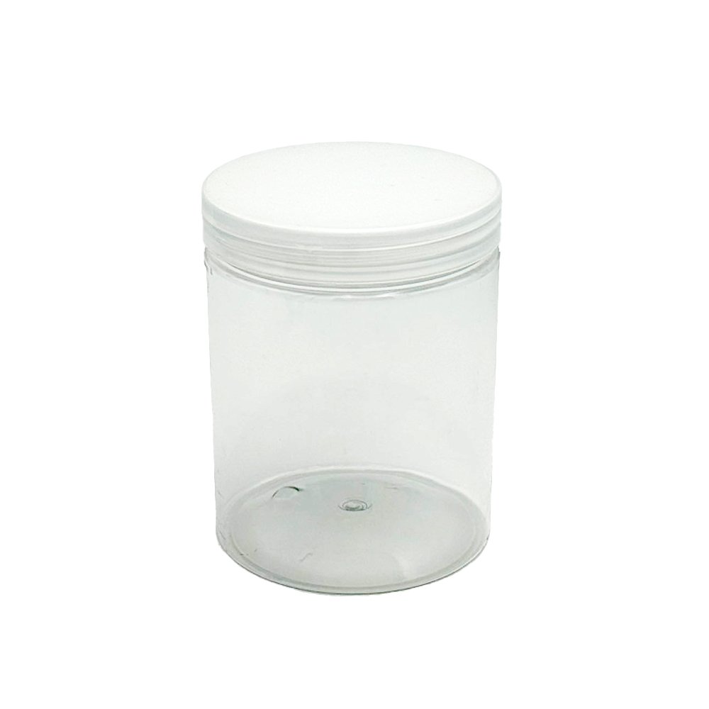 600mL/89mm Neck Straight Sided Plastic Jar With Lid - TEM IMPORTS™