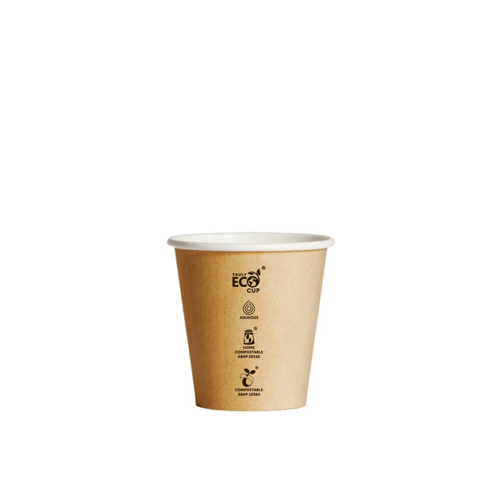 6oz Truly Eco® Aqueous Single Wall Paper Cup Kraft Printed - 1000/CTN - TEM IMPORTS™