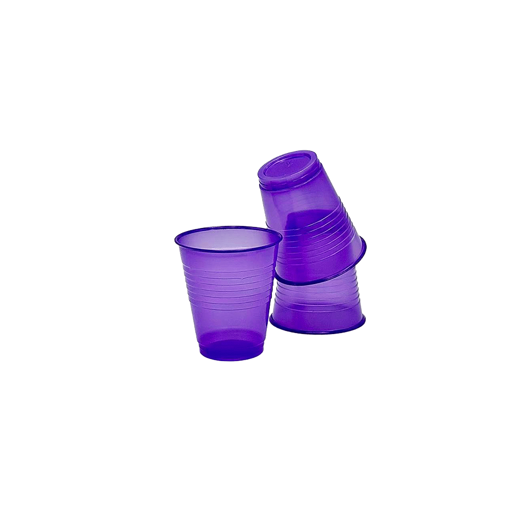 6oz/180mL Purple Plastic Water Cup - 40/PKT - TEM IMPORTS™