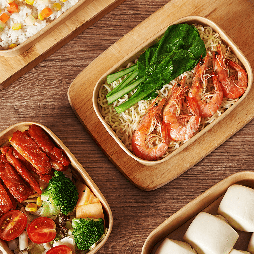 750mL PLA Coated Kraft Rectangular Container - TEM IMPORTS™