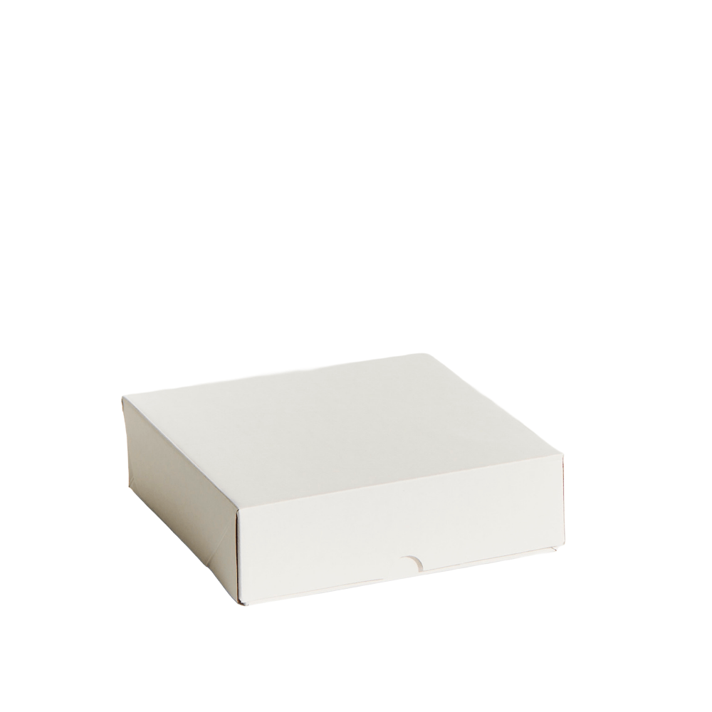 8" Inch Easy Fold White Corrugated Cake Box - 100/CTN - TEM IMPORTS™
