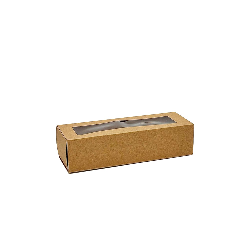8 Macarons Kraft Paper Box With Window - TEM IMPORTS™