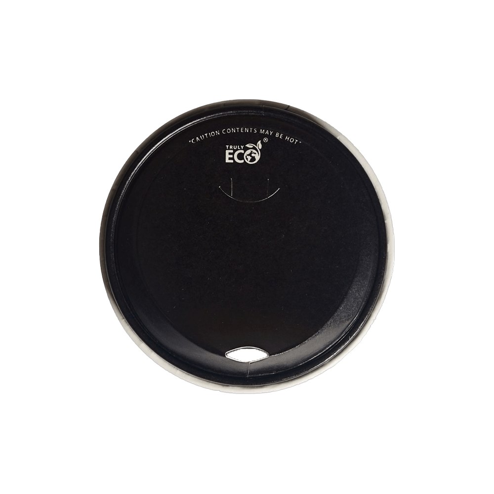 8oz (D/80mm) Black Paper Sipper Lid - TEM IMPORTS™