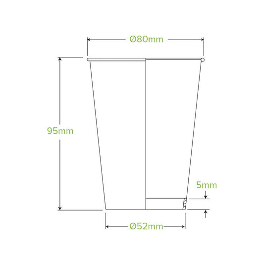 8oz/280mL (80mm) Stone Single Wall BioCup - 1000pcs/ctn - TEM IMPORTS™