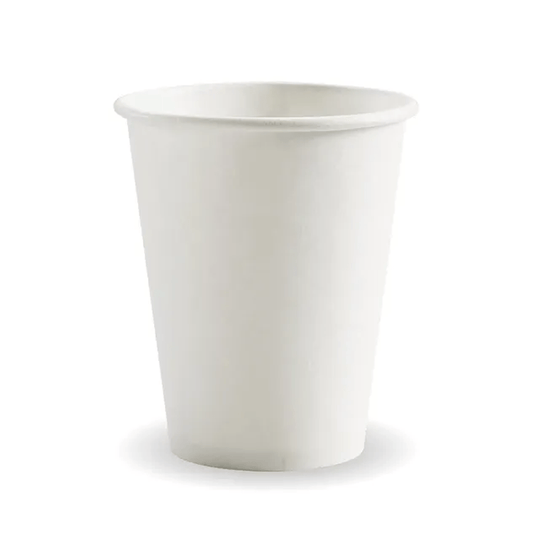 8oz/280mL (80mm) White PHA Single Wall BioCup - 1000/CTN - TEM IMPORTS™