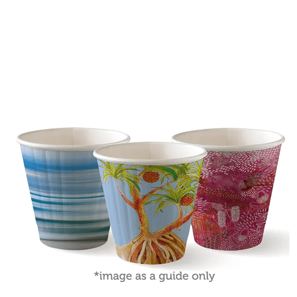8oz/295mL (90mm) Embossed Art Series Double Wall BioCup - 1000/ctn - TEM IMPORTS™