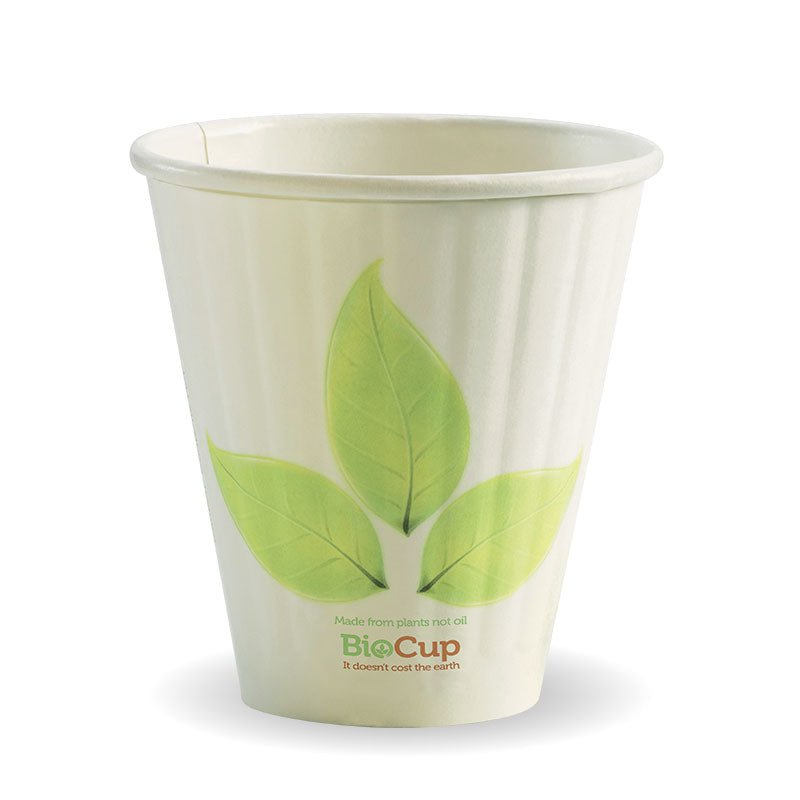 8oz/295mL (90mm) Leaf Double Wall BioCup - 1000pcs/ctn - TEM IMPORTS™