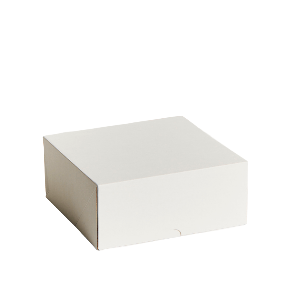 9" Inch Tall Easy Fold White Corrugated Cake Box - 100/CTN - TEM IMPORTS™
