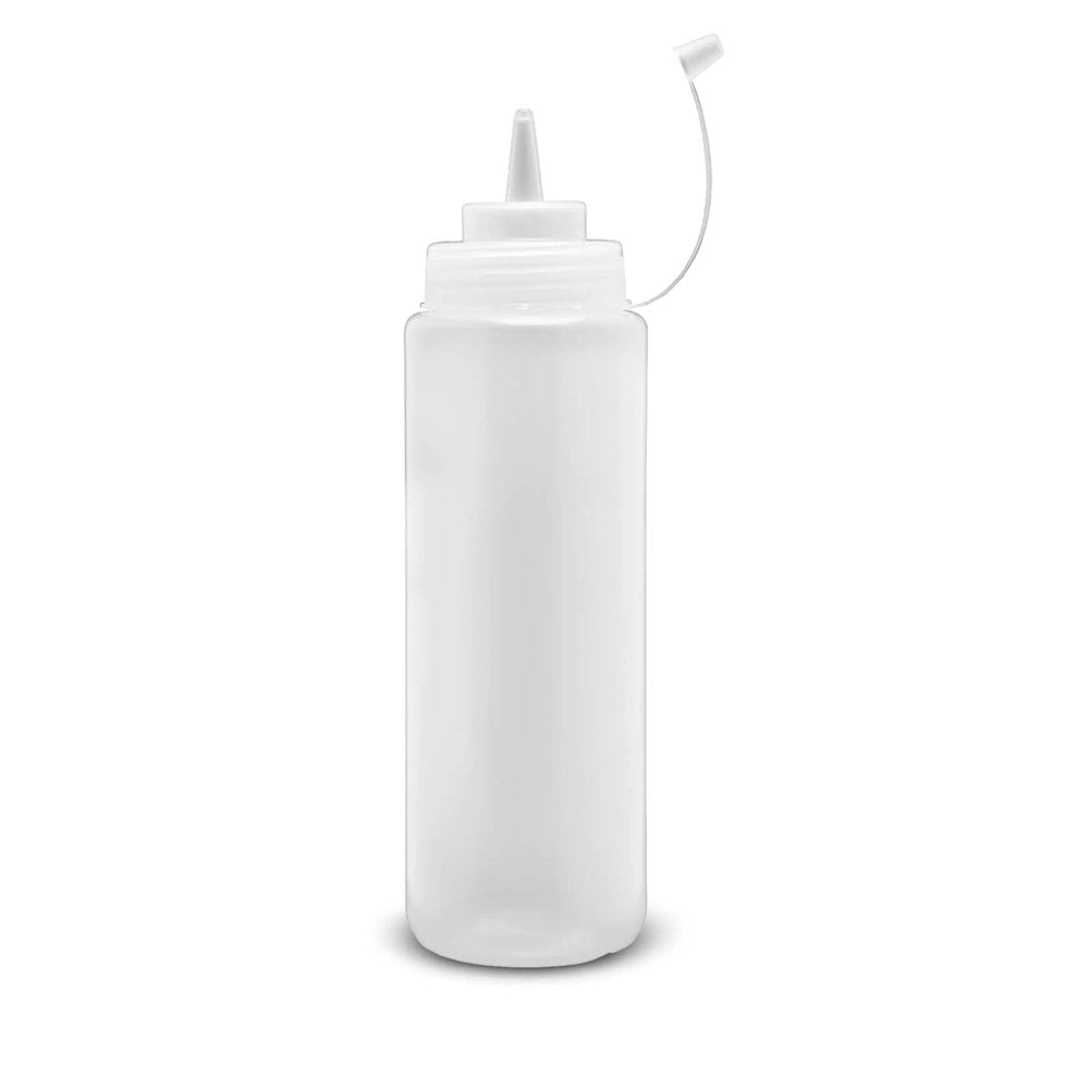 944mL Clear Plastic Squeeze Bottle Wide Mouth W/Cap - TEM IMPORTS™