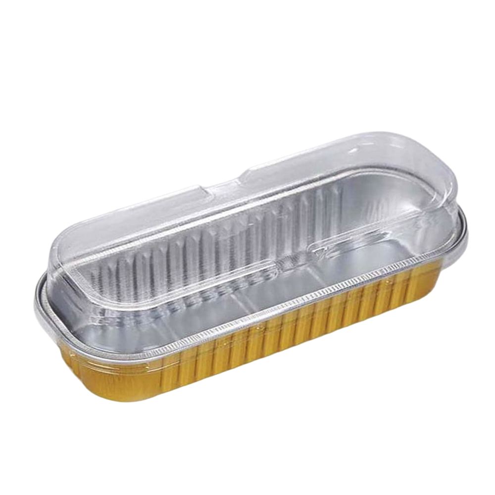 Khuôn bánh giấy bạc tròn màu đen và vàng 150mL