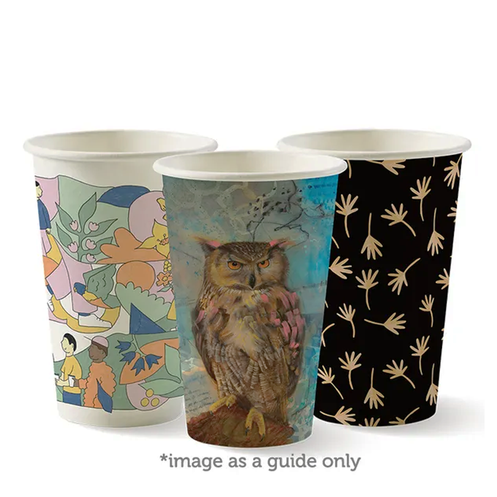 12oz/350mL (80mm) Art Series Single Wall BioCup - 1000/ctn