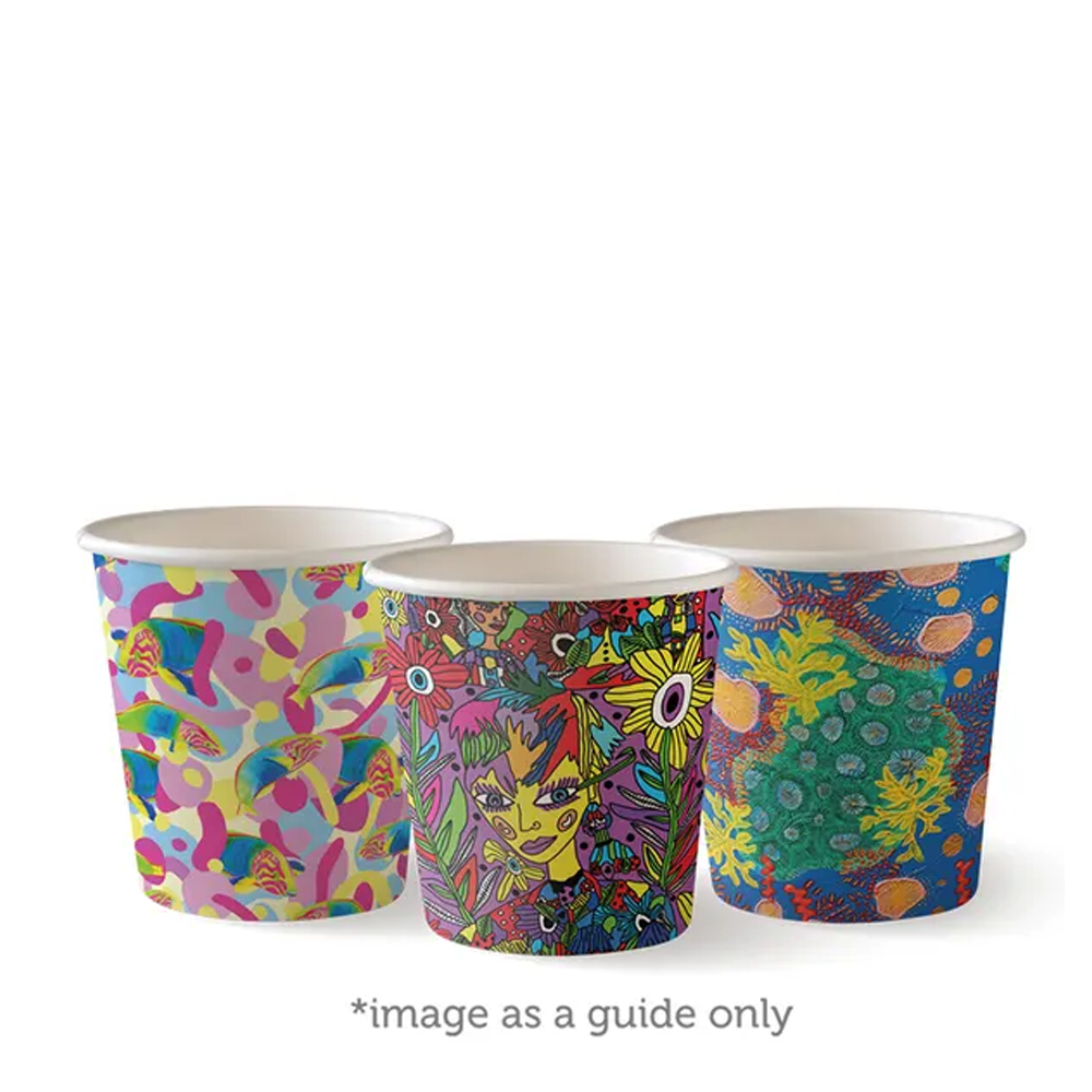 4oz/120mL (63mm) Art Series Single Wall BioCup - 2000/ctn