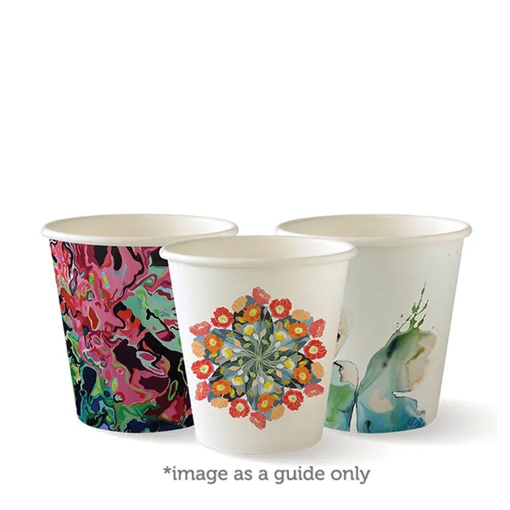6oz/230mL (80mm) Art Series Single Wall BioCup - 1000/ctn
