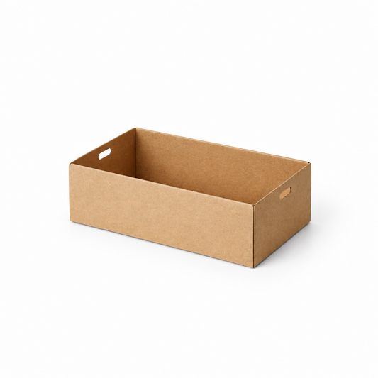 Small Kraft Corrugated Rectangle Catering Tray (Carton of 50)