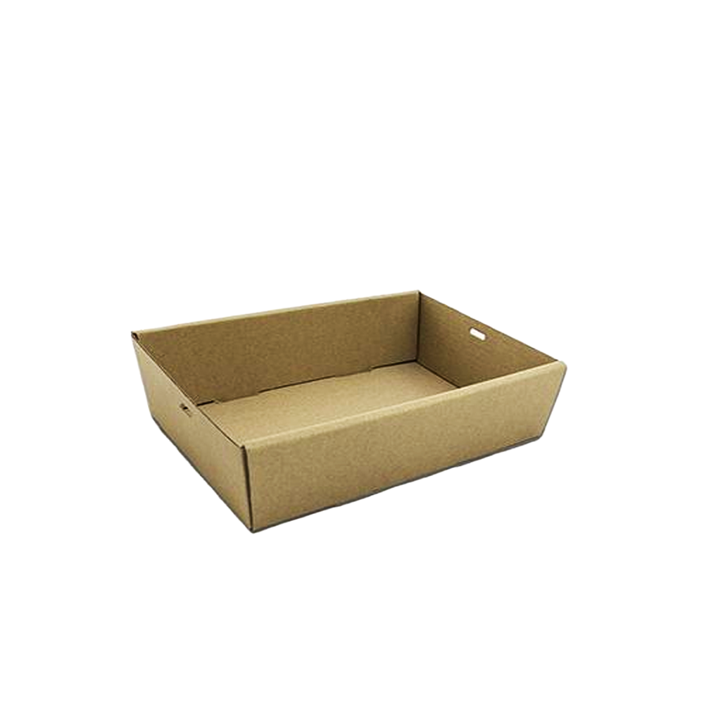 Kraft Corrugated Rectangle Catering Tray - Small
