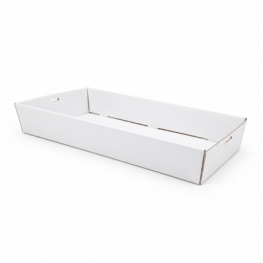 White Corrugated Rectangle Catering Tray - Large