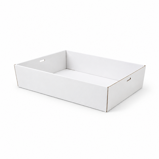 White Corrugated Rectangle Catering Tray - Medium