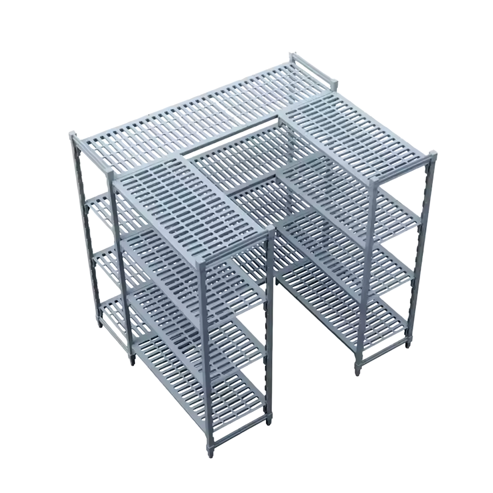 Adjustable Plastic Coolroom Shelving Complete Kit - 610mm x 1060 x 1800