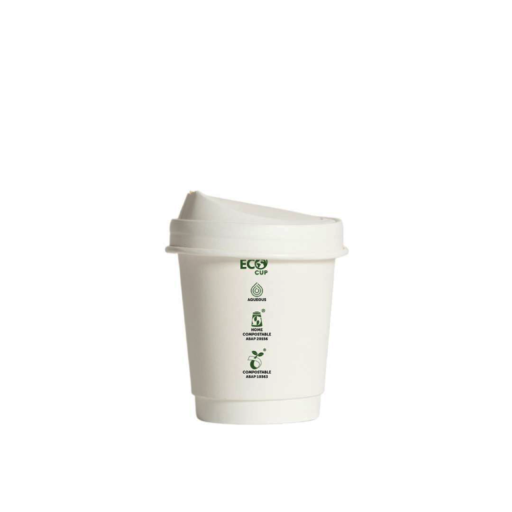 8oz (D/80mm) White Paper Sipper Lid