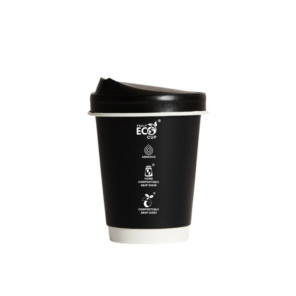 8oz (D/80mm) Black Paper Sipper Lid