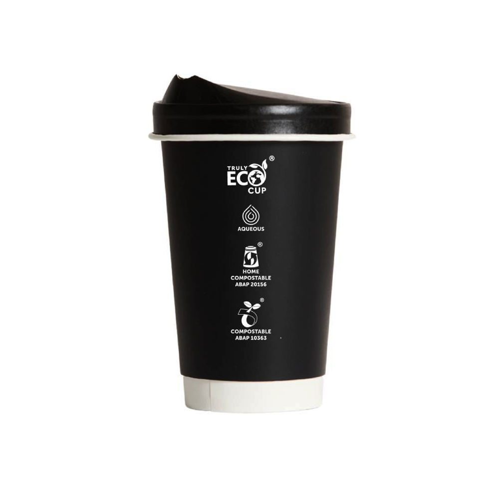 12oz (D/90mm) Black Paper Sipper Lid