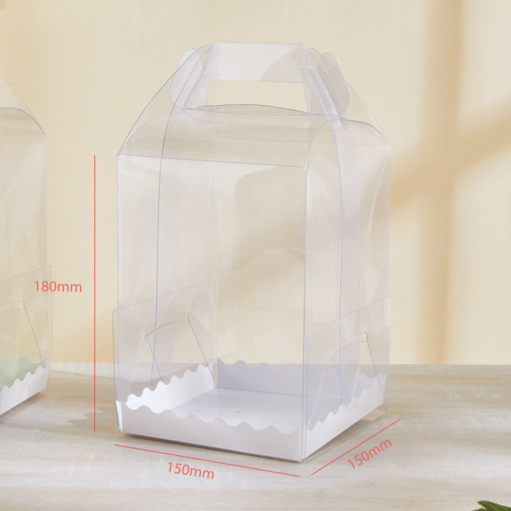 150x150x180mm Tall Square Transparent Box With Handle - TEM IMPORTS™