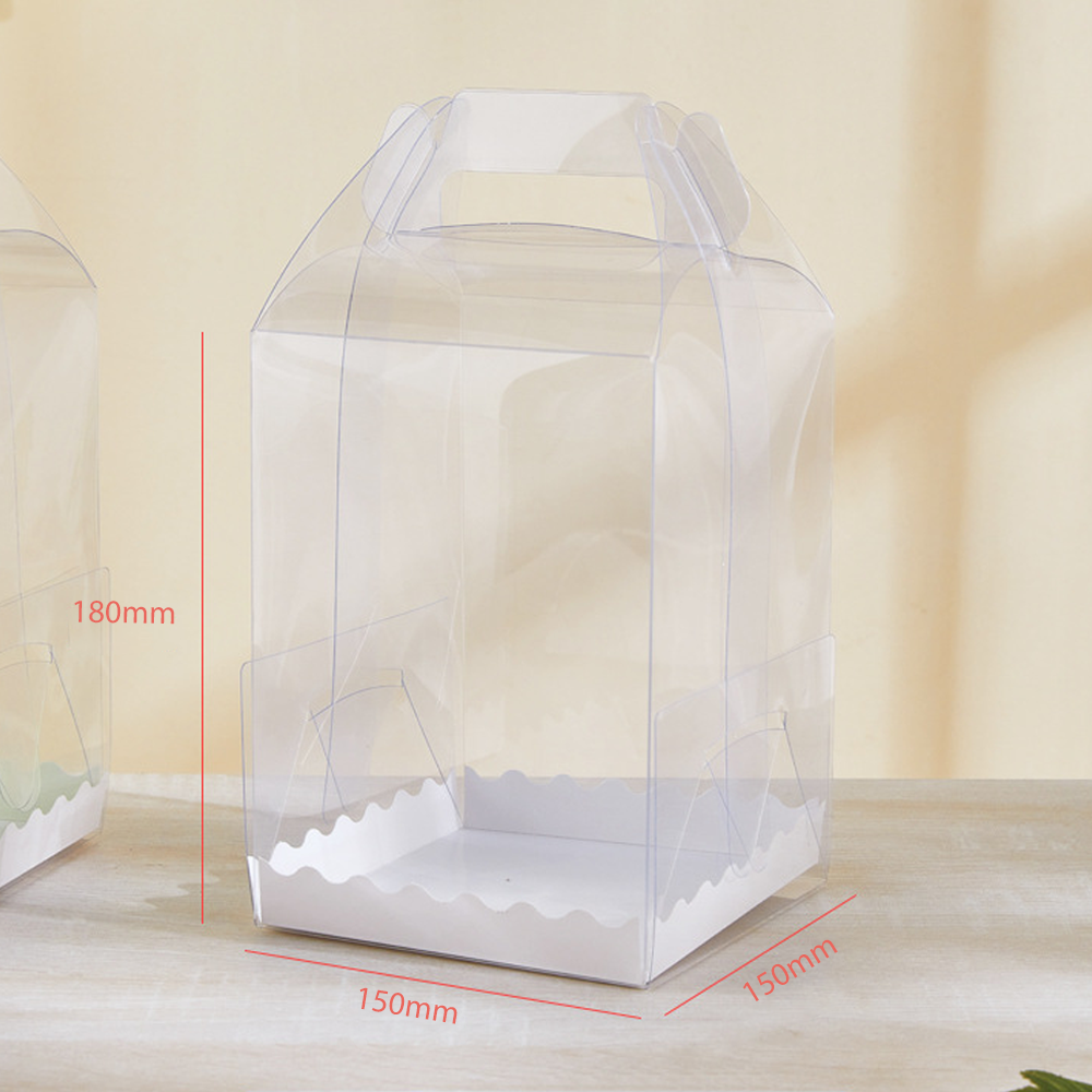 150x150x180mm Tall Square Transparent Box With Handle