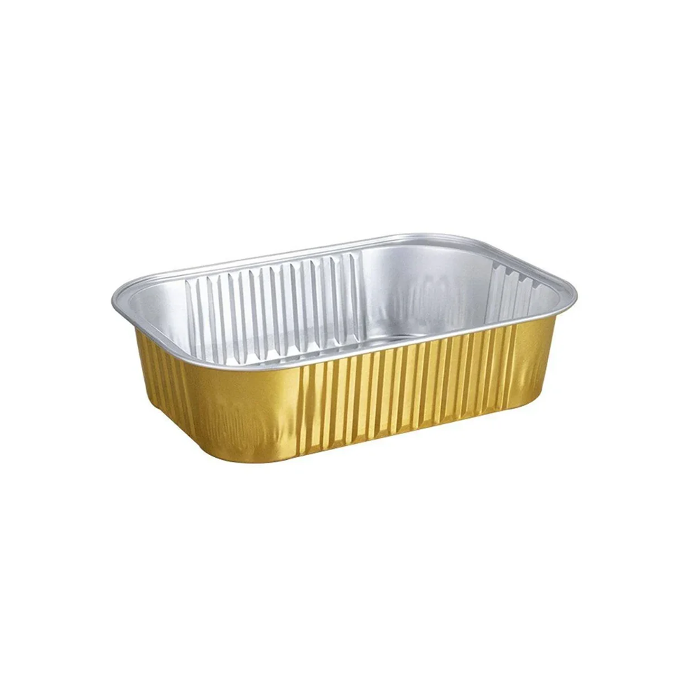 510mL Aluminium Gold & Silver Seires Pan Rectangular Base - 1000/Ctn
