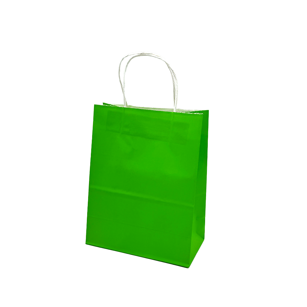 Ex Small Green Paper Twist Handle Bag