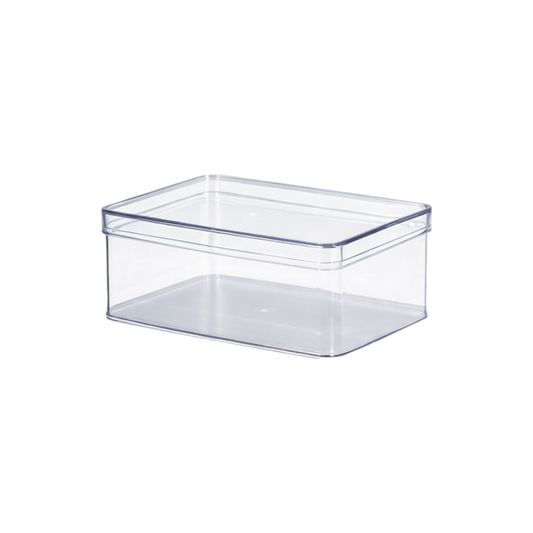 650mL Clear Rectangular Container With Hard Lid