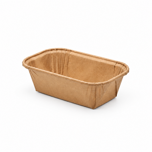 Baking Pan Muffin Rectangular Paper Liner Cases - Kraft