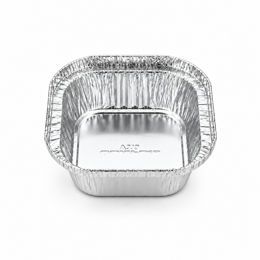 340mL Square Aluminium Foil Takeaway Tray (Carton of 1000)