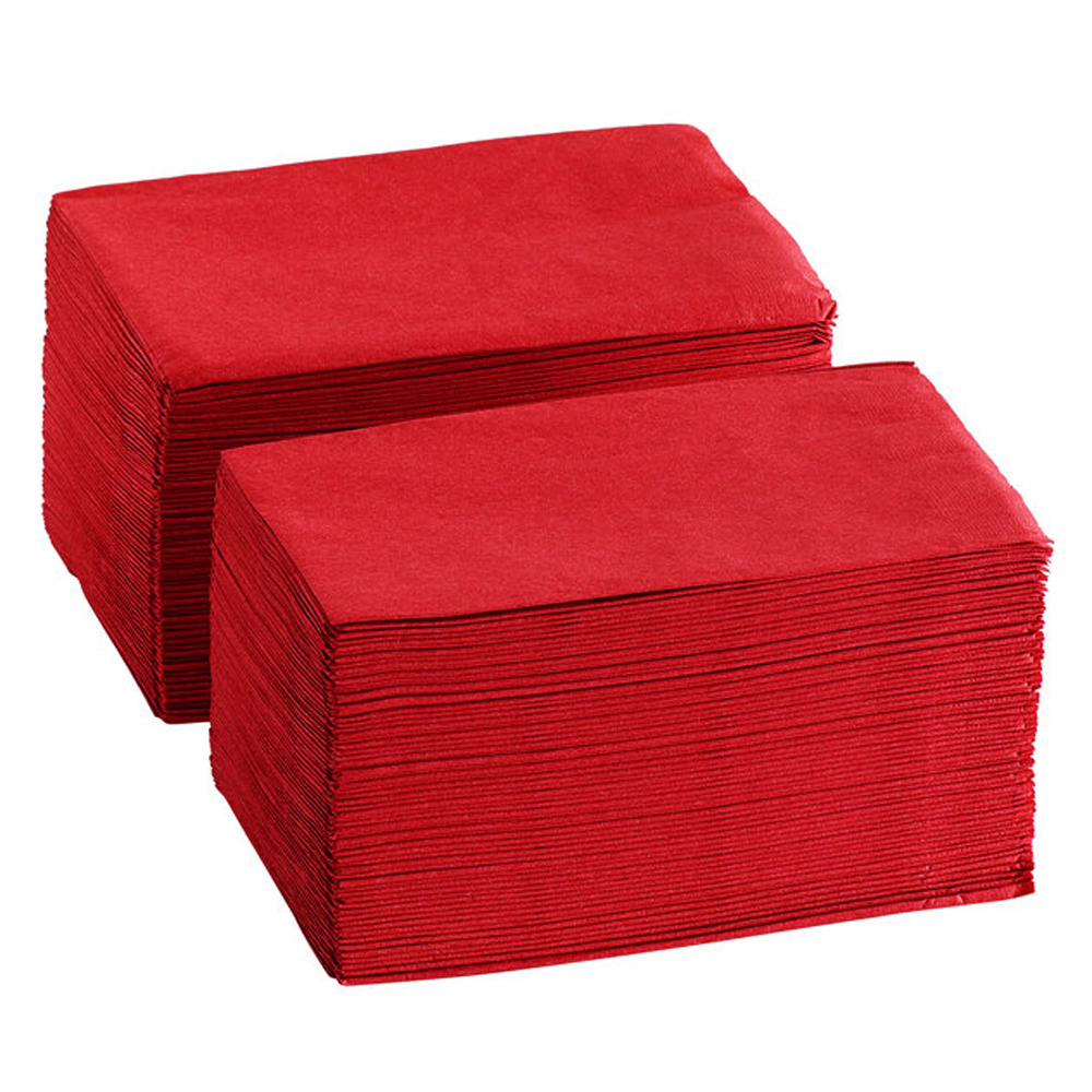 Red Quilted 2ply Dinner Napkin 1/8 GT fold