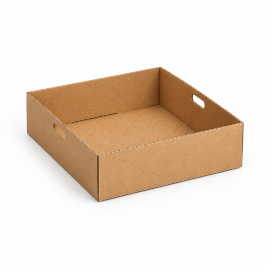 Square Kraft Corrugated Catering Tray - Medium