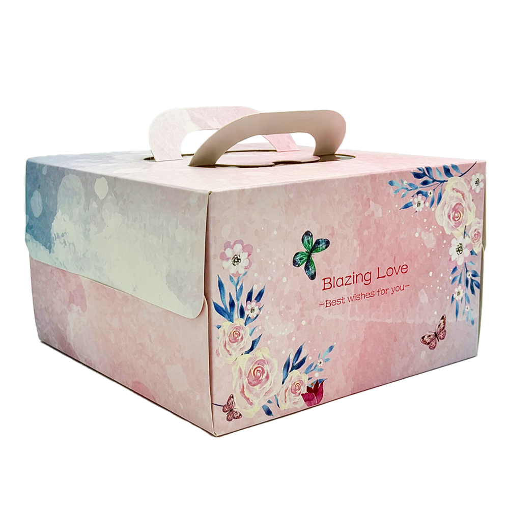 25x25x15 Patisserie Square Cake Box - Blazing Love - TEM IMPORTS™