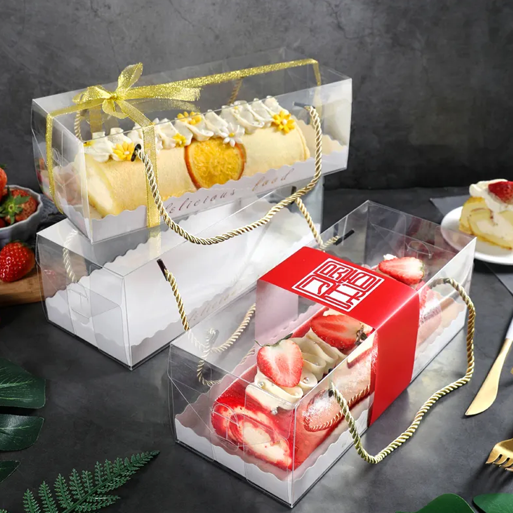 225mm Long Rectangular Transparent Box With Silk Handle - TEM IMPORTS™
