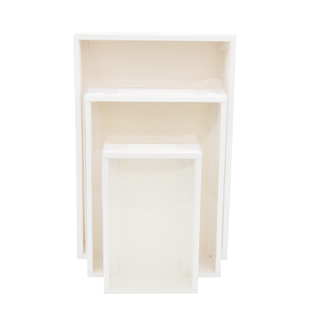 Large Rectangular White Paper Box With Clear Lid H100 - Pack of 25