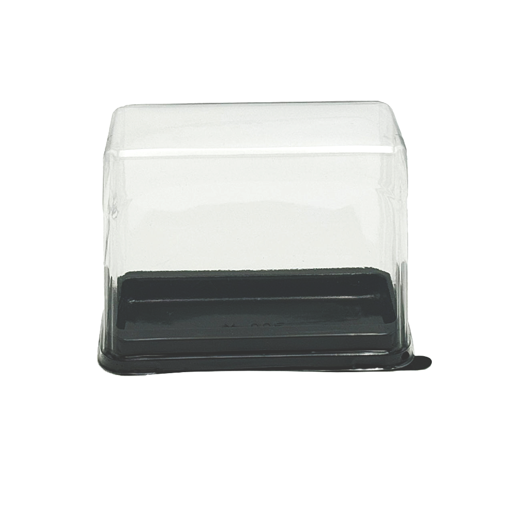 H100mm Individual Tall Rectangular Container With Lid - TEM IMPORTS™Individual Cake Container