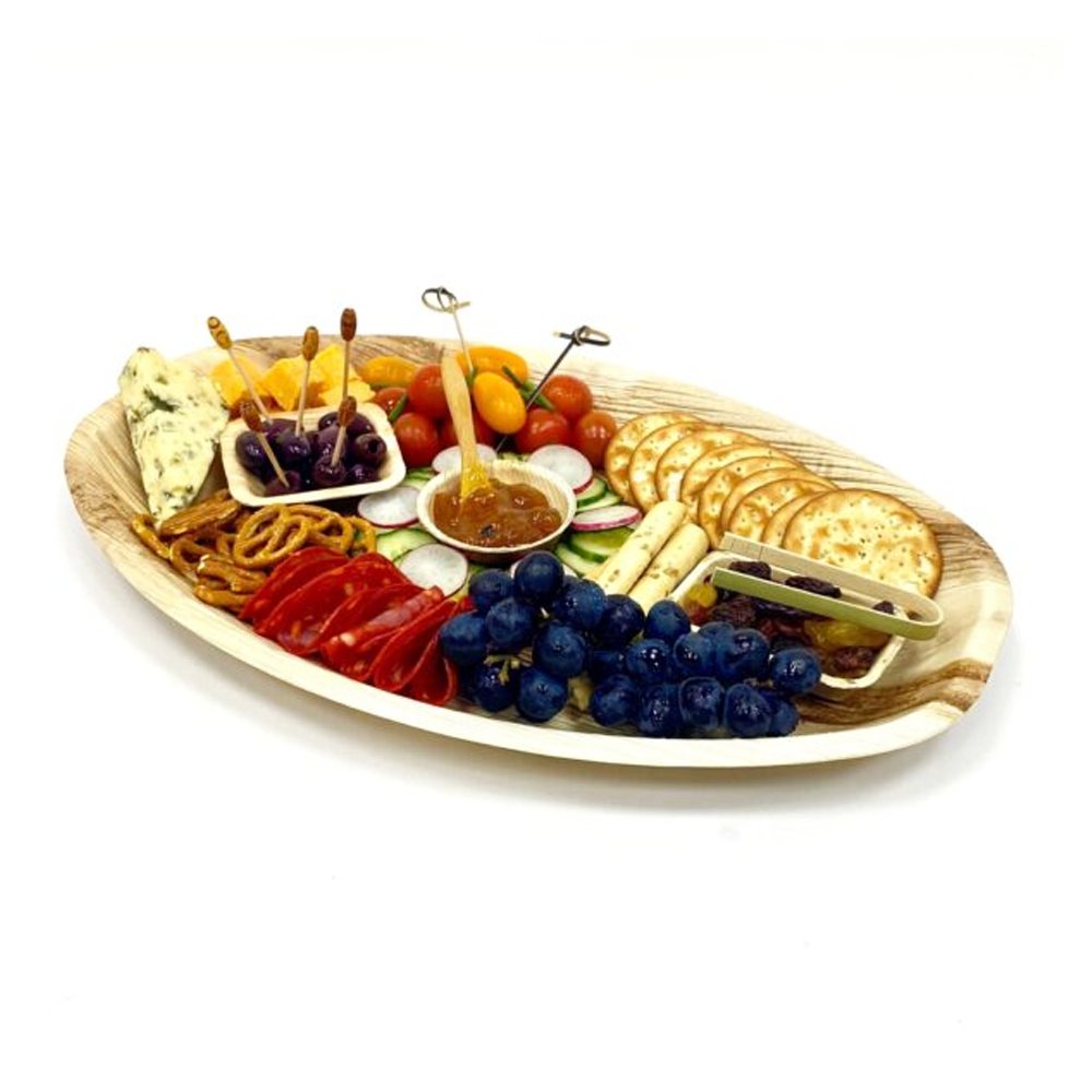 Areca Palm Long Oval Plate 16"x8" Inch - 41x21cm - TEM IMPORTS™