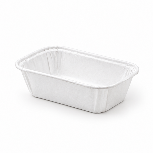 Baking Pan Muffin Rectangular Paper Liner Cases - White - TEM IMPORTS™
