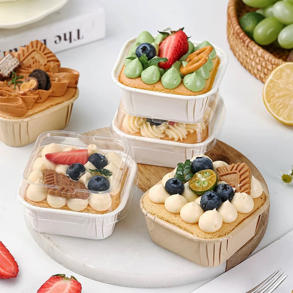 Baking Pan Muffin Square Paper Liner Cases - White - TEM IMPORTS™