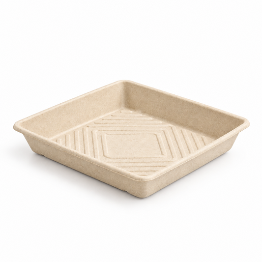 Natural Sugarcane Medium Catering Tray (Carton of 100)