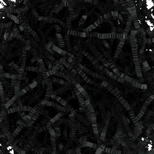 Black Crinkle Paper Shreds Fillers - 1Kg - TEM IMPORTS™