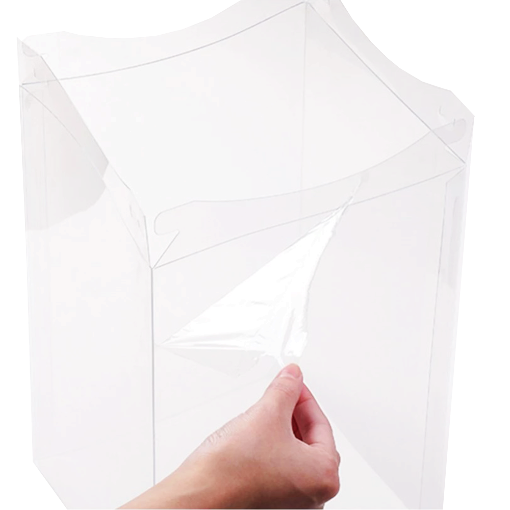 Hộp đựng bánh vuông trong suốt 22x22x30 có nắp giấy