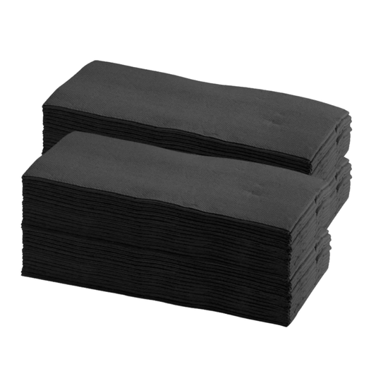 Castaway® Black Dinner GT Fold Napkins 400 x 400mm – 500/Carton - TEM IMPORTS™
